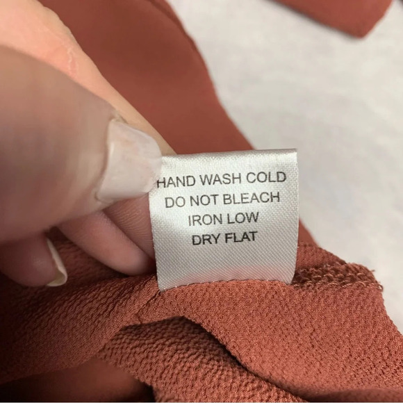 Haute Monde dark orange-brown on/off shoulder top size medium - Picture 8 of 10